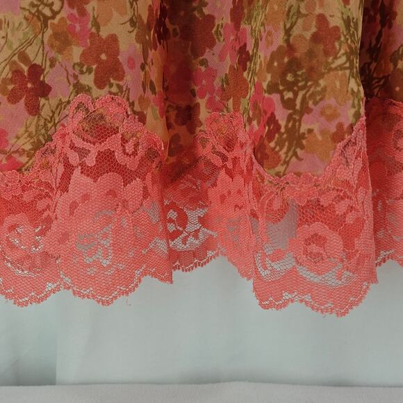 VICTORIA'S SECRET FLORAL CAMISOLE SLIP DRESS – SIZE XS – LACE TRIM – VINTAGE - Picture 8 of 13